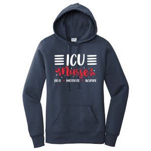 Love Inspire Heal Icu Nurse Nursing Healthcare Cute Gift Women's Pullover Hoodie