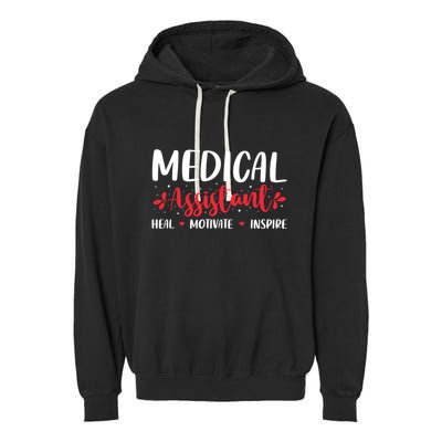 Love Inspire Heal Medical Assistant Nursing Healthcare Funny Gift Garment-Dyed Fleece Hoodie