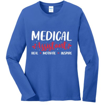 Love Inspire Heal Medical Assistant Nursing Healthcare Funny Gift Ladies Long Sleeve Shirt