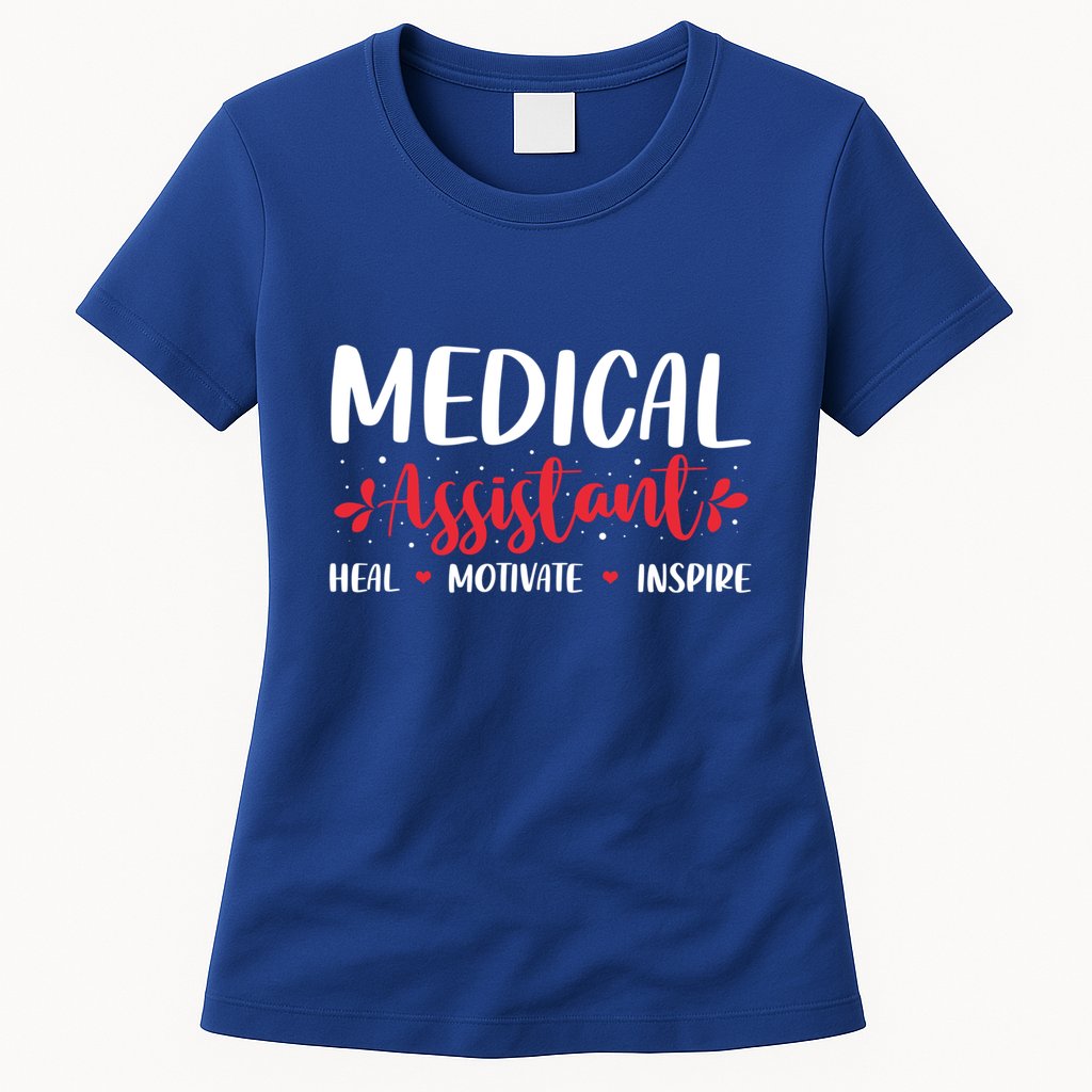Love Inspire Heal Medical Assistant Nursing Healthcare Funny Gift Womens T-Shirt