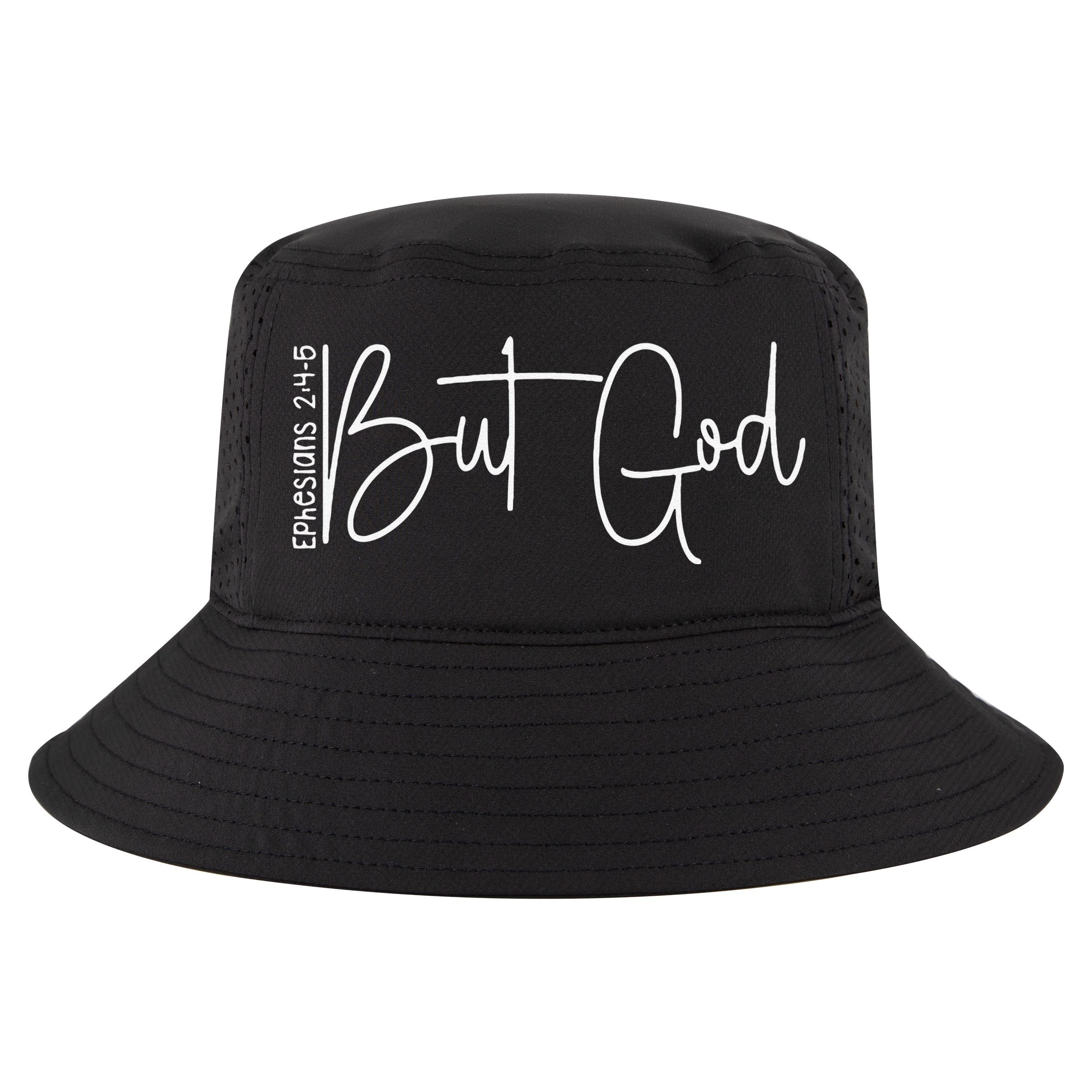 Life Is Hard But God Is Good Christian Faith Jesus God Lover Cool Comfort Performance Bucket Hat