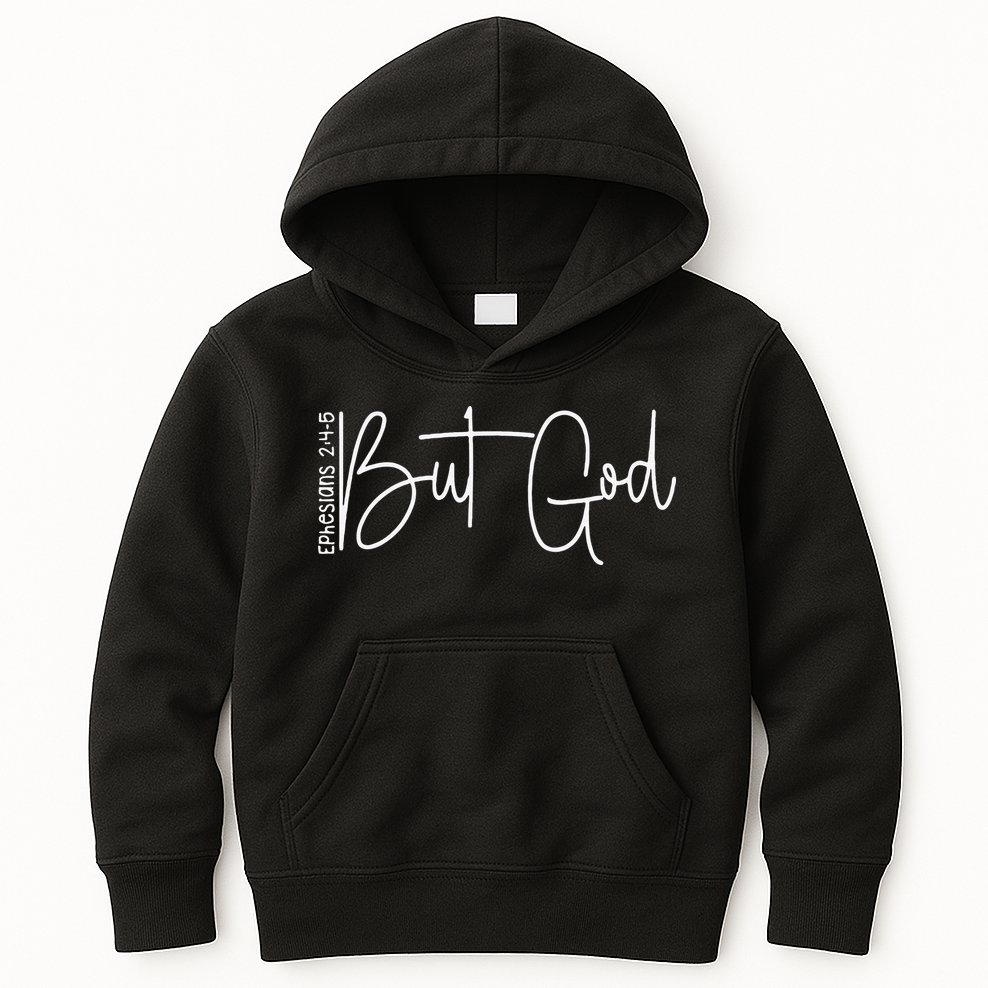Life Is Hard But God Is Good Christian Faith Jesus God Lover Kids Hoodie