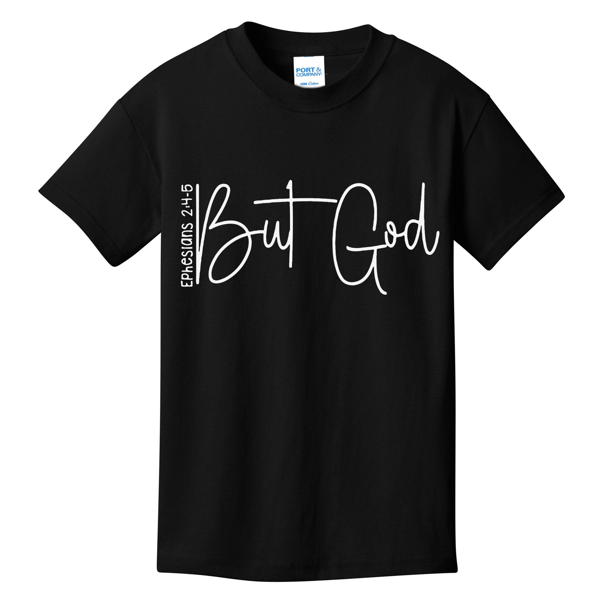 Life Is Hard But God Is Good Christian Faith Jesus God Lover Kids T-Shirt