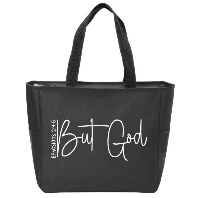 Life Is Hard But God Is Good Christian Faith Jesus God Lover Zip Tote Bag