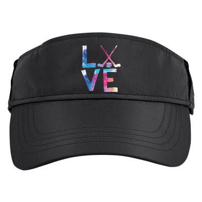 Love Ice Hockey Girls Hockey Gifts Womens Ice Hockey TShirt Adult Drive Performance Visor