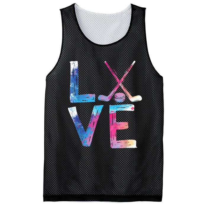 Love Ice Hockey Girls Hockey Gifts Womens Ice Hockey TShirt Mesh Reversible Basketball Jersey Tank