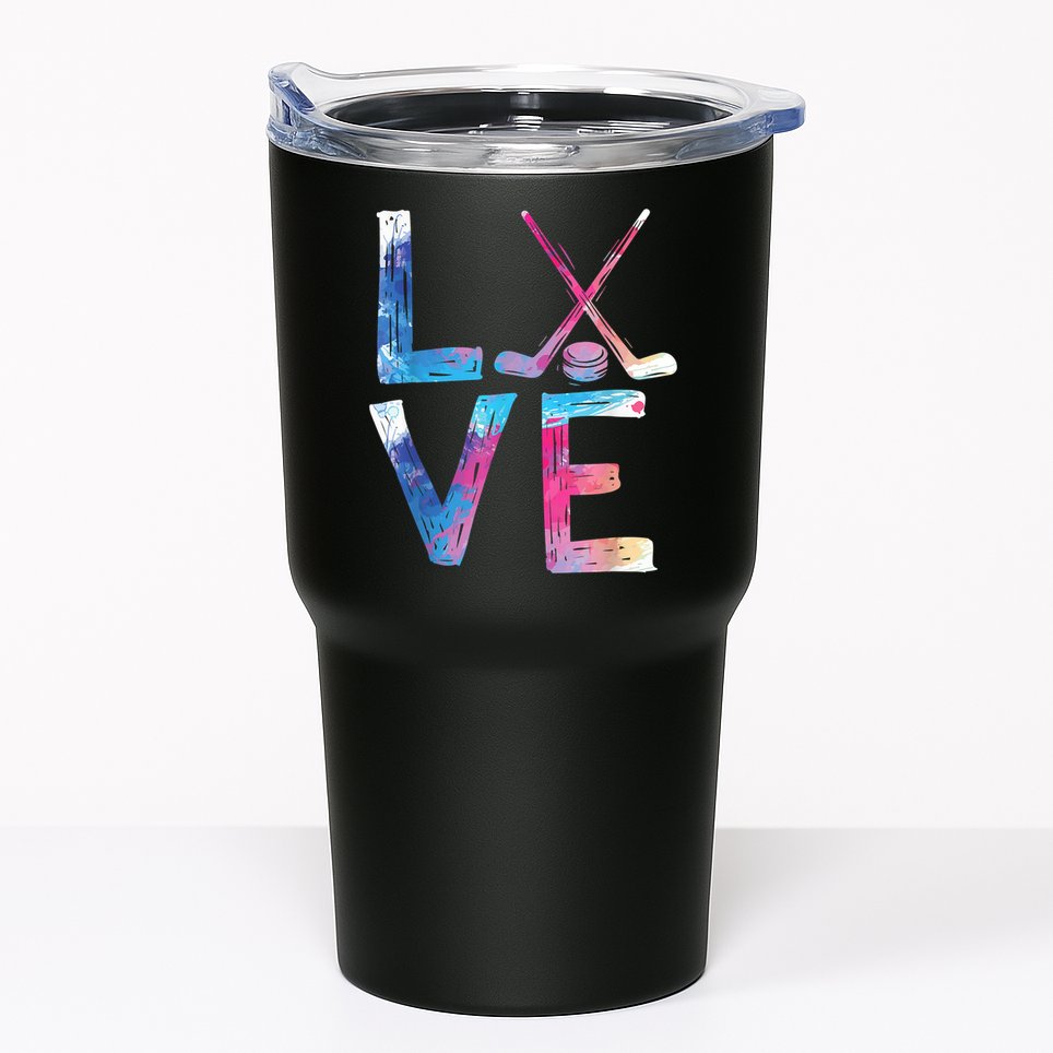 Love Ice Hockey Girls Hockey Gifts Womens Ice Hockey TShirt Tumbler
