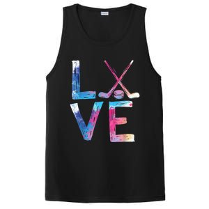 Love Ice Hockey Girls Hockey Gifts Womens Ice Hockey TShirt PosiCharge Competitor Tank