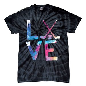 Love Ice Hockey Girls Hockey Gifts Womens Ice Hockey TShirt Tie-Dye T-Shirt