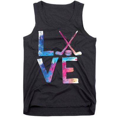 Love Ice Hockey Girls Hockey Gifts Womens Ice Hockey TShirt Tank Top