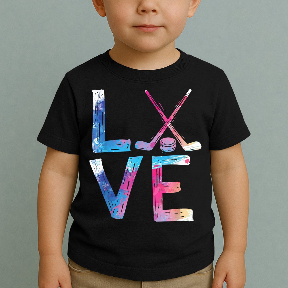 Love Ice Hockey Girls Hockey Gifts Womens Ice Hockey TShirt Toddler T-Shirt