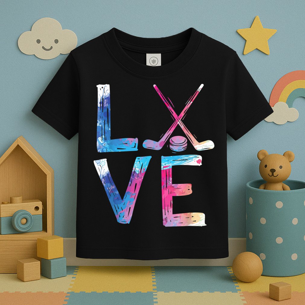 Love Ice Hockey Girls Hockey Gifts Womens Ice Hockey TShirt Toddler T-Shirt