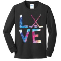 Love Ice Hockey Girls Hockey Gifts Womens Ice Hockey TShirt Kids Long Sleeve Shirt