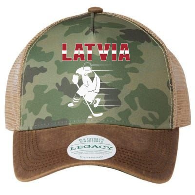 Latvia Ice Hockey Fans Jersey Latvian Hockey Team Supporter Legacy Tie Dye Trucker Hat