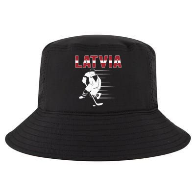 Latvia Ice Hockey Fans Jersey Latvian Hockey Team Supporter Cool Comfort Performance Bucket Hat