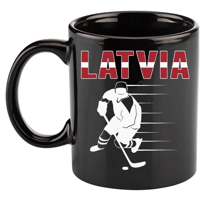 Latvia Ice Hockey Fans Jersey Latvian Hockey Team Supporter 11oz C Handle Ceramic Mug