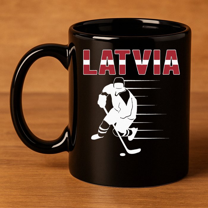 Latvia Ice Hockey Fans Jersey Latvian Hockey Team Supporter 11oz C Handle Ceramic Mug