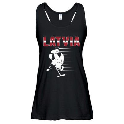 Latvia Ice Hockey Fans Jersey Latvian Hockey Team Supporter Ladies Essential Flowy Tank