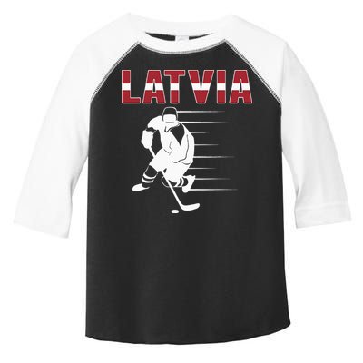 Latvia Ice Hockey Fans Jersey Latvian Hockey Team Supporter Toddler Fine Jersey T-Shirt