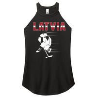 Latvia Ice Hockey Fans Jersey Latvian Hockey Team Supporter Women's Perfect Tri Rocker Tank