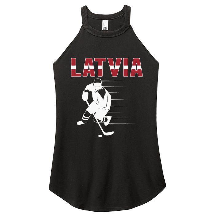 Latvia Ice Hockey Fans Jersey Latvian Hockey Team Supporter Women's Perfect Tri Rocker Tank