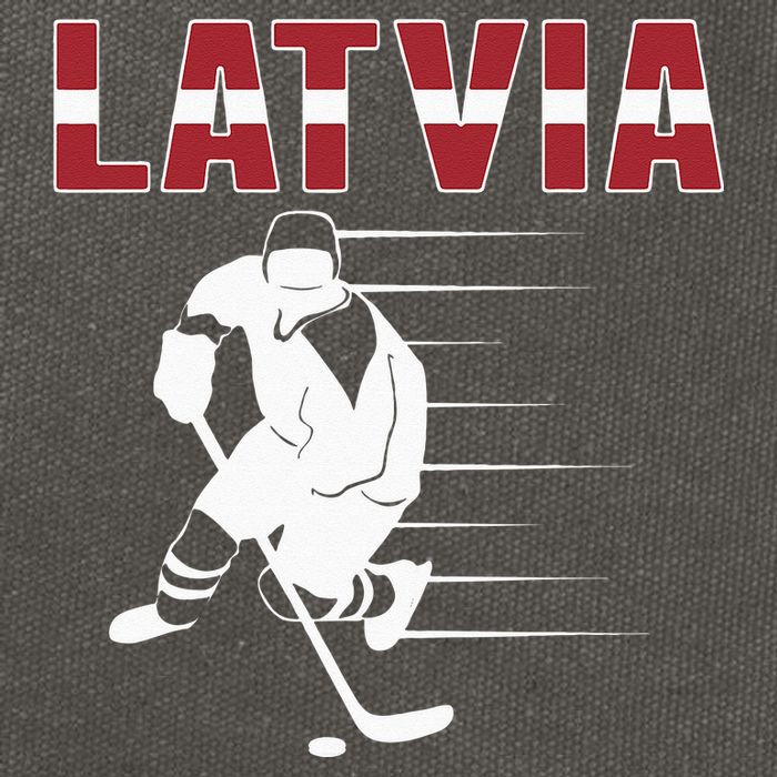 Latvia Ice Hockey Fans Jersey Latvian Hockey Team Supporter Cotton Canvas Backpack