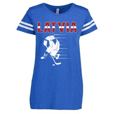 Latvia Ice Hockey Fans Jersey Latvian Hockey Team Supporter Enza Ladies Jersey Football T-Shirt