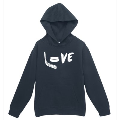 Love Ice Hockey Girl Hockey Gifts Womens Ice Hockey Urban Pullover Hoodie