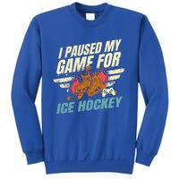 Love Ice Hockey And Video Games Funny Gift Sweatshirt