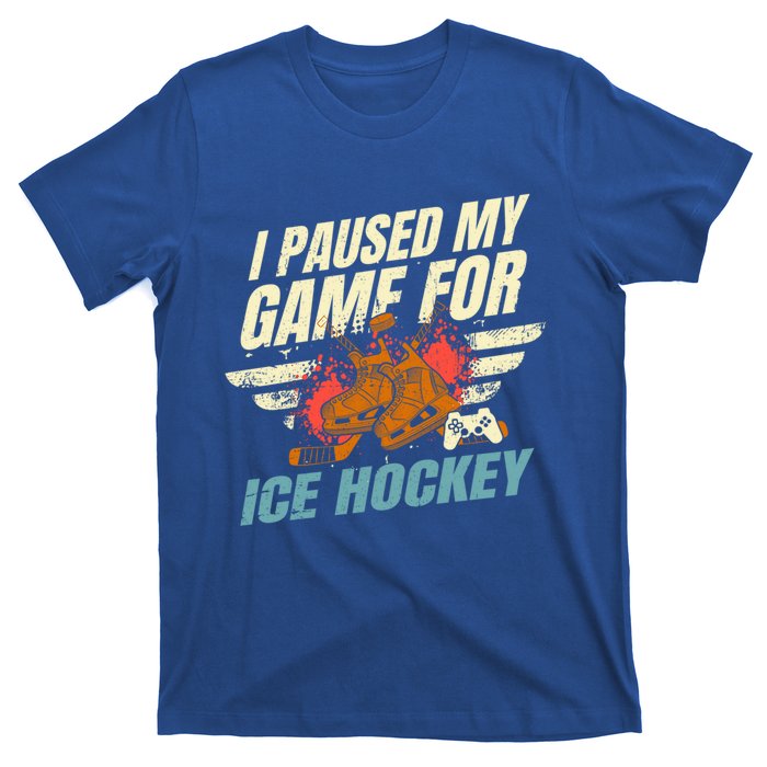 Love Ice Hockey And Video Games Funny Gift T-Shirt