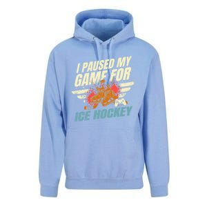 Love Ice Hockey And Video Games Funny Gift Unisex Surf Hoodie