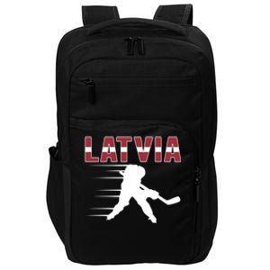 Latvia Ice Hockey Fans Jersey Latvian Hockey Team Supporter Great Gift Impact Tech Backpack