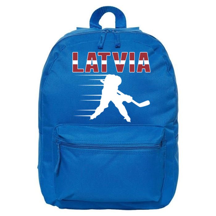 Latvia Ice Hockey Fans Jersey Latvian Hockey Team Supporter Great Gift 16 in Basic Backpack