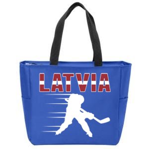 Latvia Ice Hockey Fans Jersey Latvian Hockey Team Supporter Great Gift Zip Tote Bag