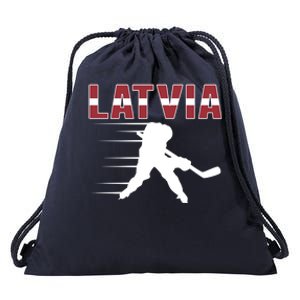 Latvia Ice Hockey Fans Jersey Latvian Hockey Team Supporter Great Gift Drawstring Bag