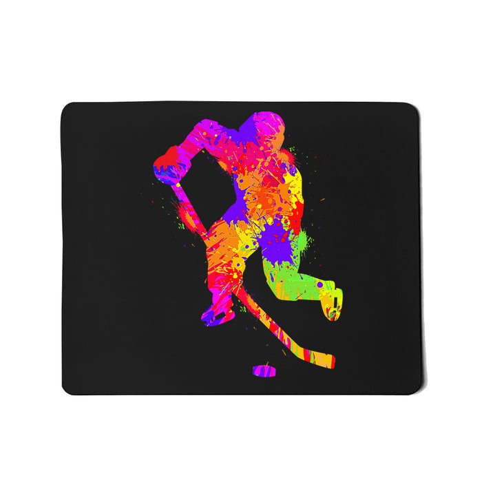 Love Ice Hockey Girls Hockey Gifts Ice Hockey Mousepad