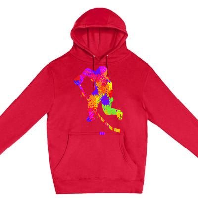 Love Ice Hockey Girls Hockey Gifts Ice Hockey Premium Pullover Hoodie