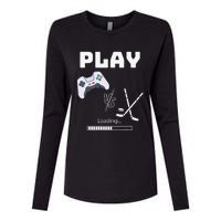 Love Ice Hockey Girls Hockey Gifts Ice Hockey Funny Womens Cotton Relaxed Long Sleeve T-Shirt