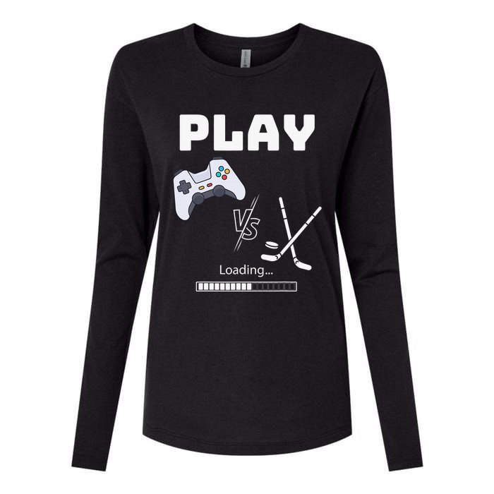 Love Ice Hockey Girls Hockey Gifts Ice Hockey Funny Womens Cotton Relaxed Long Sleeve T-Shirt