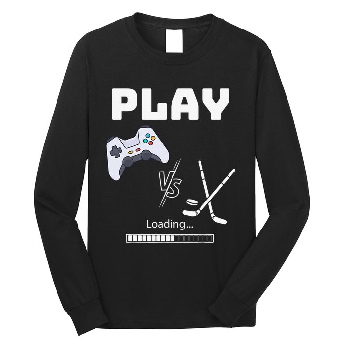 Love Ice Hockey Girls Hockey Gifts Ice Hockey Funny Long Sleeve Shirt