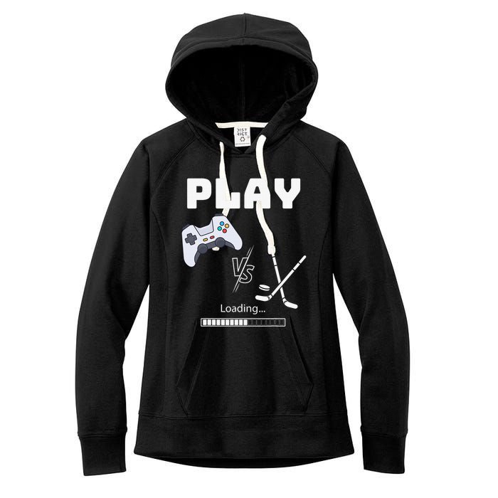 Love Ice Hockey Girls Hockey Gifts Ice Hockey Funny Women's Fleece Hoodie