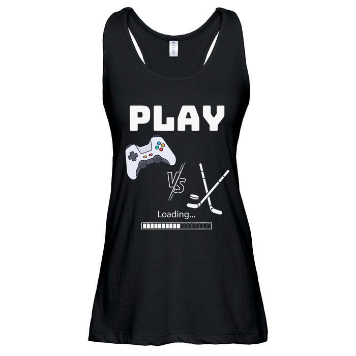 Love Ice Hockey Girls Hockey Gifts Ice Hockey Funny Ladies Essential Flowy Tank