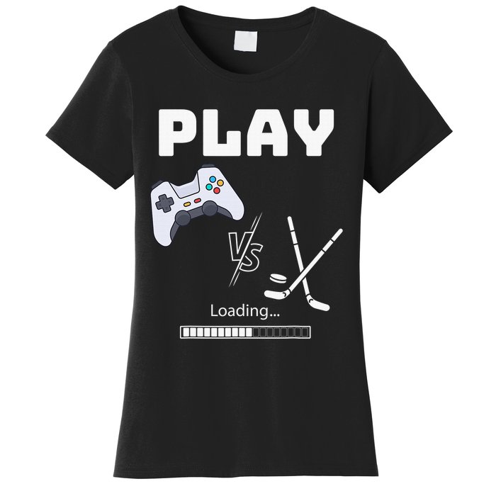 Love Ice Hockey Girls Hockey Gifts Ice Hockey Funny Women's T-Shirt