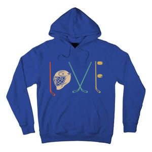 Love Ice Hockey Retro Hockey Sticks Gift Tall Hoodie