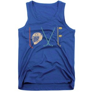 Love Ice Hockey Retro Hockey Sticks Gift Tank Top