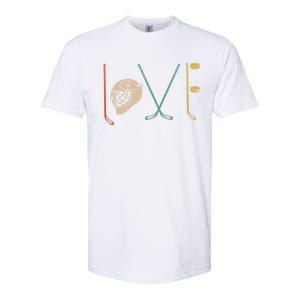 Love Ice Hockey Retro Hockey Sticks Gift Softstyle CVC T-Shirt