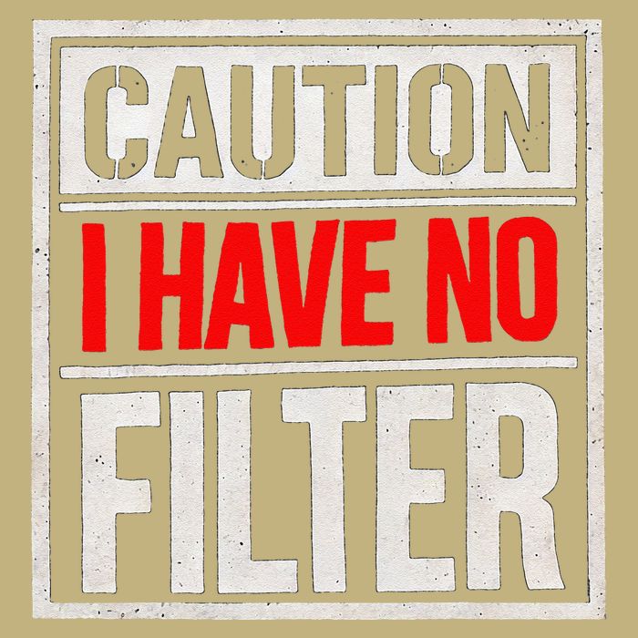 Lt923caution I Have No Filter Funny Sarcastic Humor Button