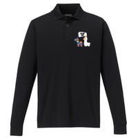 Llama Id Hit That Pinata Mexican Funny Cinco de Mayo Gift Performance Long Sleeve Polo