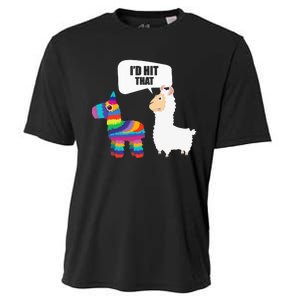 Llama Id Hit That Pinata Mexican Funny Cinco de Mayo Gift Cooling Performance Crew T-Shirt