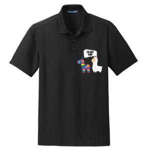 Llama Id Hit That Pinata Mexican Funny Cinco de Mayo Gift Dry Zone Grid Polo